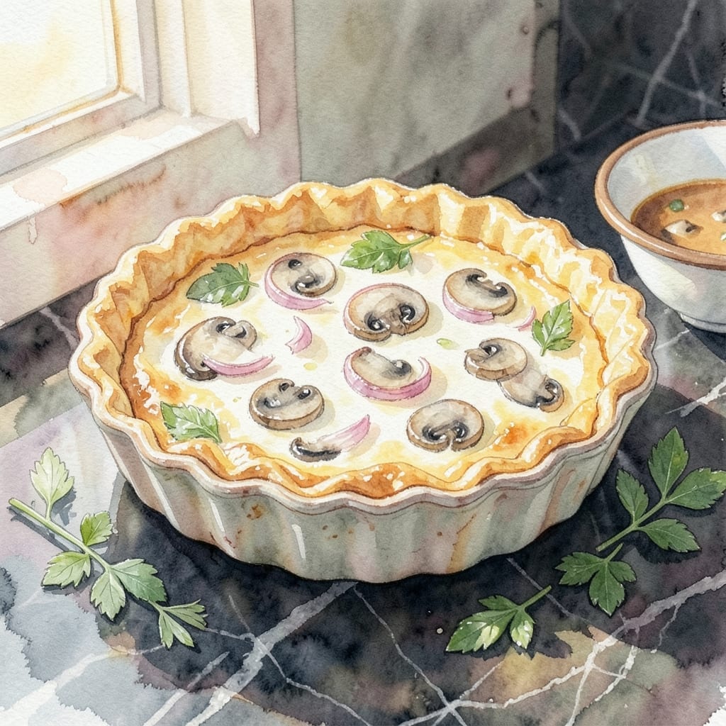 Recipe Mushroom Quiche: Flaky Crust With Earthy Richness