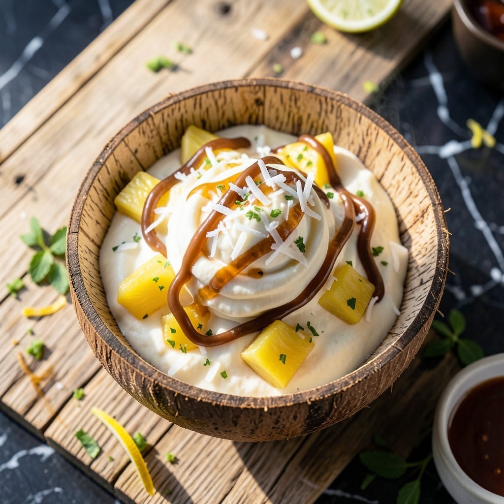 Pina Colada Ice Cream Recipe With Rum: Tropical Creaminess With a Boozy Twist Pina Colada Ice Cream Recipe With Rum: Tropical Creaminess With a Boozy Twist