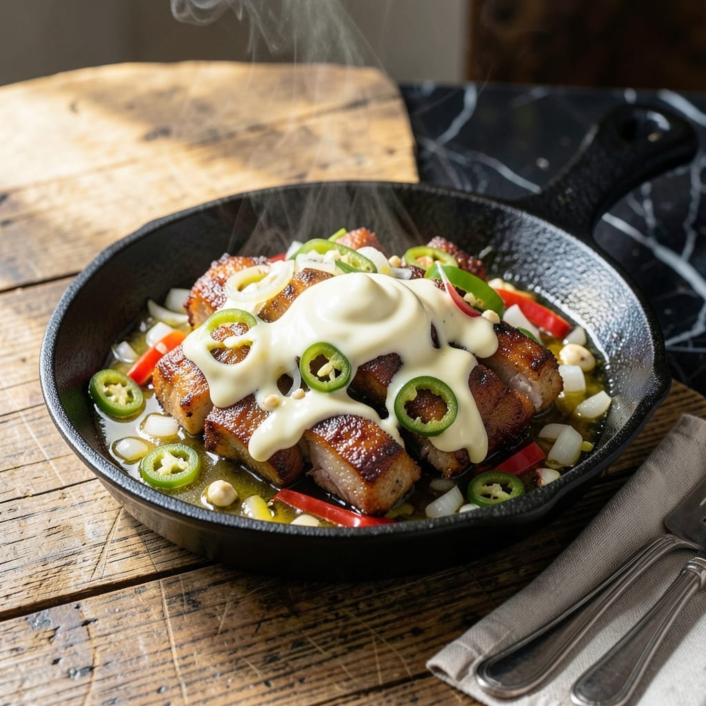 Pork Belly Sisig Recipe With Mayonnaise: Crispy Bits With Tangy Creaminess Pork Belly Sisig Recipe With Mayonnaise: Crispy Bits With Tangy Creaminess