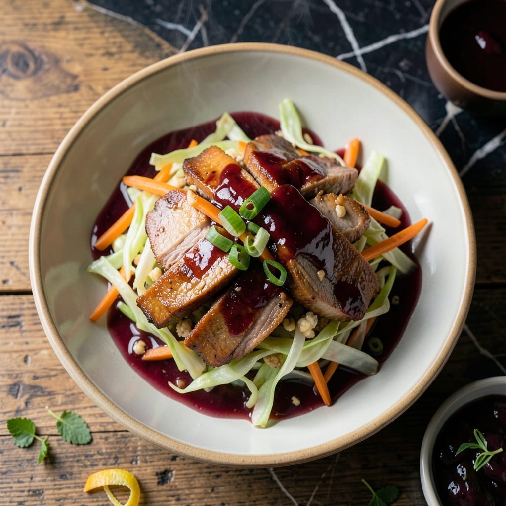 Moo Shu Pork Recipe With Plum Sauce: Stir-Fried Cabbage and Hoisin Glaze Moo Shu Pork Recipe With Plum Sauce: Stir-Fried Cabbage and Hoisin Glaze