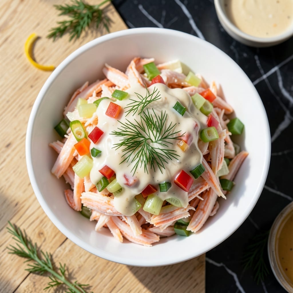 Recipe For Crab Salad With Imitation Crab Meat: Light and Fresh Lunch Option Recipe For Crab Salad With Imitation Crab Meat: Light and Fresh Lunch Option