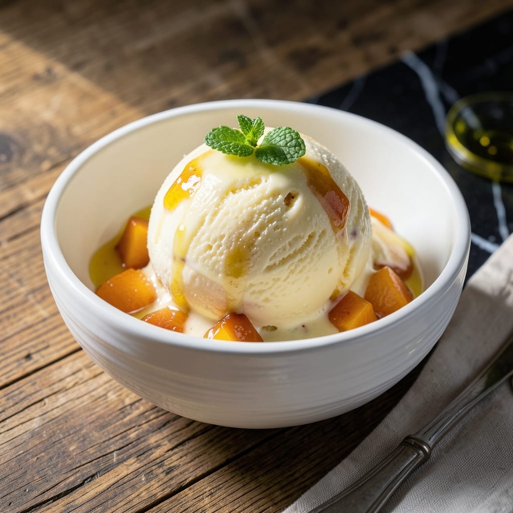 Peach Ice Cream Recipe for Ice Cream Maker: Churned to Creamy Dreaminess