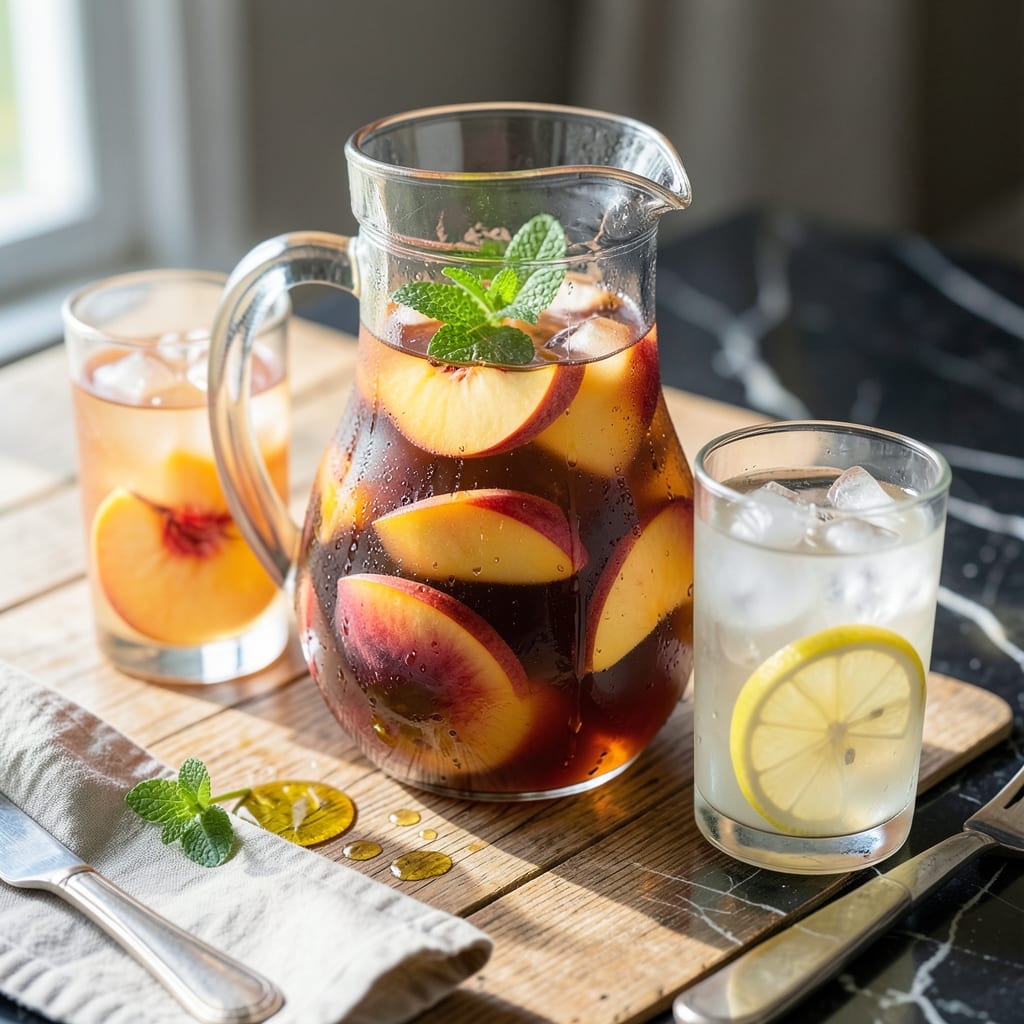 Peach Iced Tea Recipe With Fresh Peaches: Summer Refreshment in Every Sip