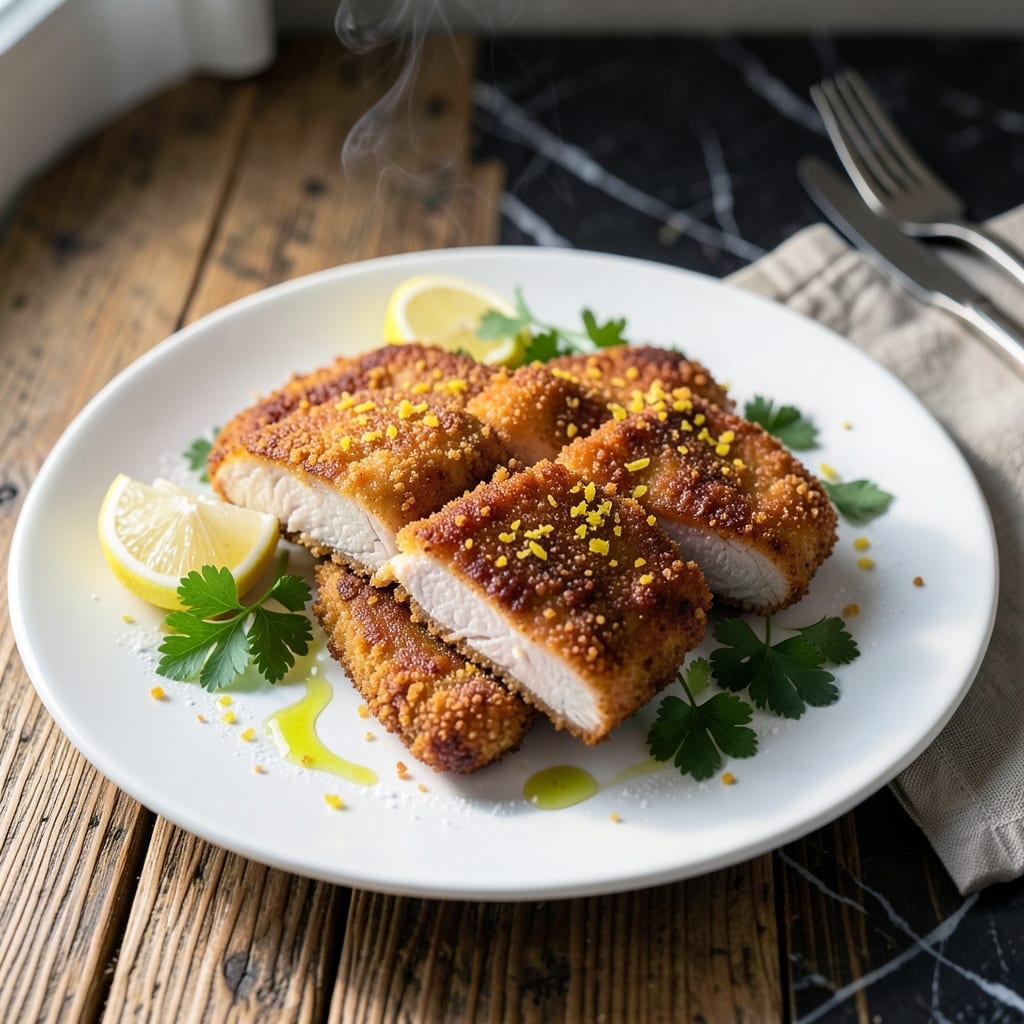 Pork Schnitzel Recipe Jamie Oliver: Crispy Breaded Cutlets With Lemon Zest