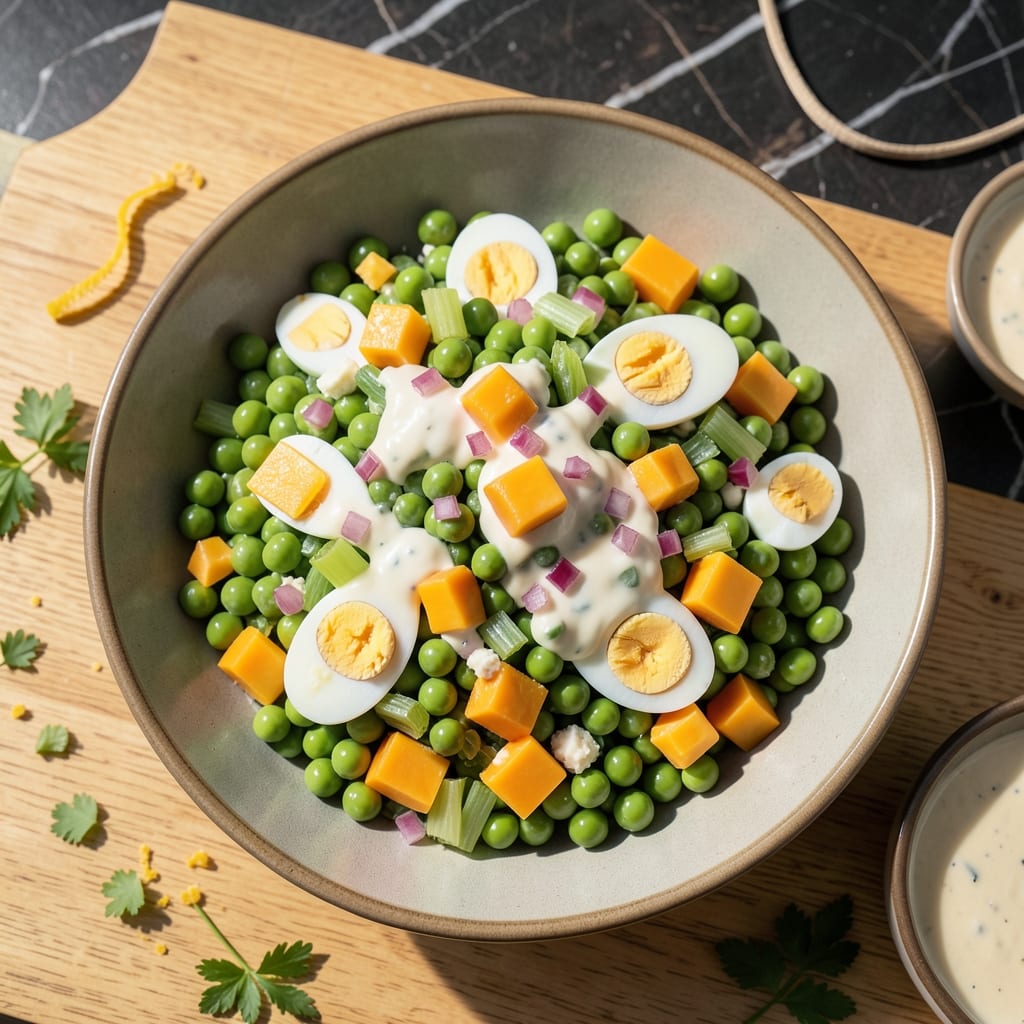 Pea Salad Recipe with Canned Peas: Creamy Dressing With Fresh Crunch Pea Salad Recipe with Canned Peas: Creamy Dressing With Fresh Crunch