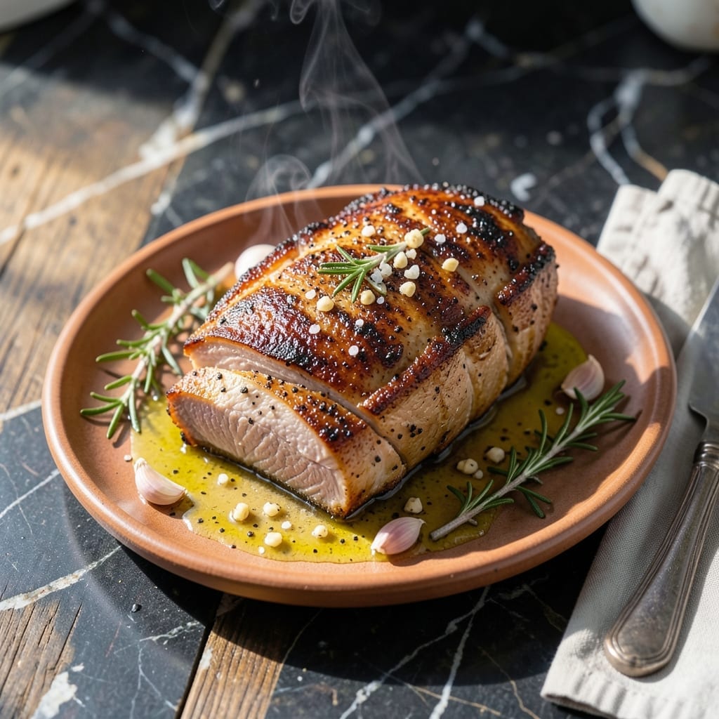 Pork Loin Roast Recipe on Stove Top: Tender Slices With Herb-Infused Pan Sauce Pork Loin Roast Recipe on Stove Top: Tender Slices With Herb-Infused Pan Sauce