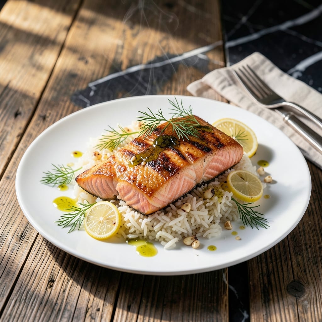 Rice Recipe for Salmon: Lemon-Dill Pairing With Flaky Fish
