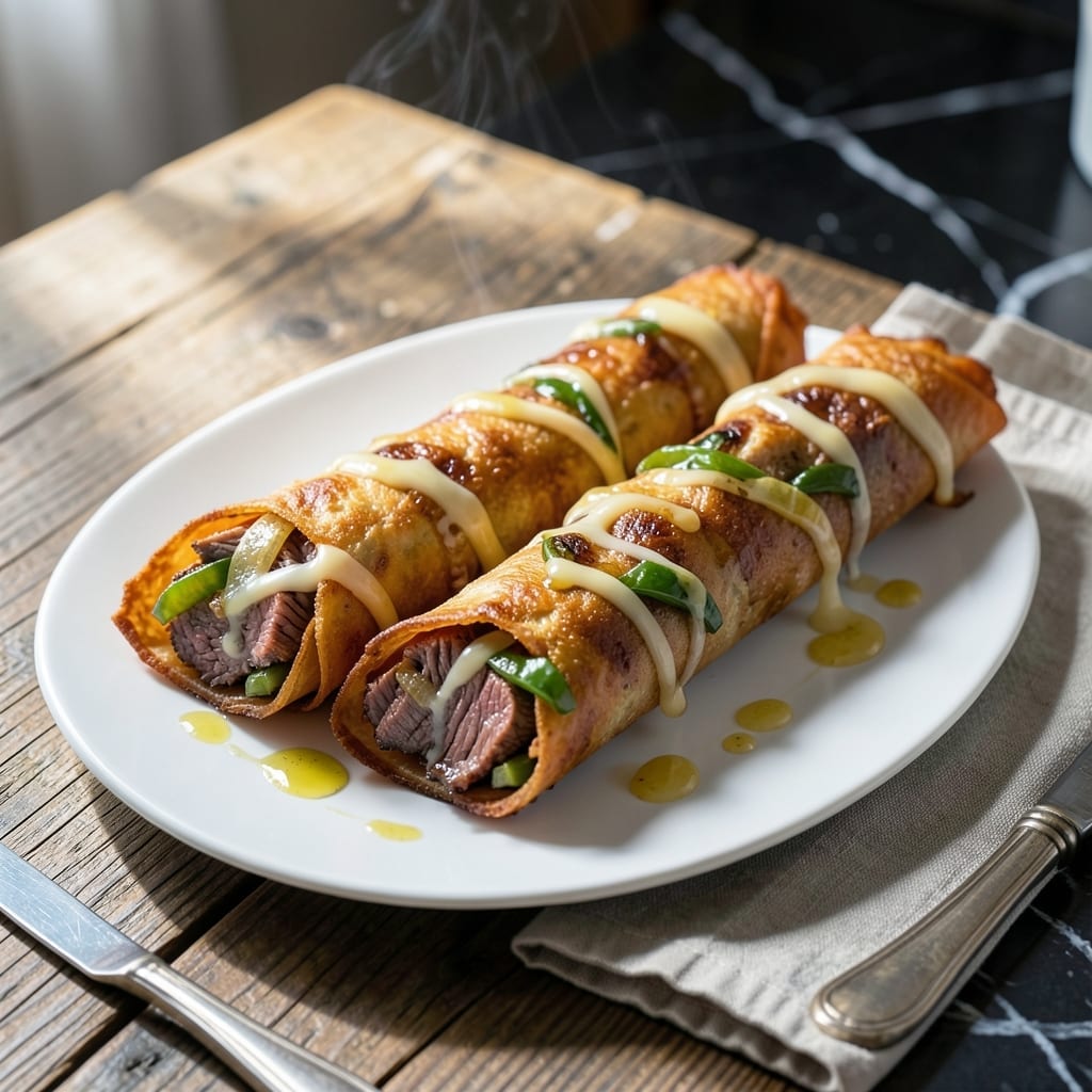 Philly Cheesesteak Egg Roll Recipe Air Fryer: Crispy Golden Bites With Melty Cheese