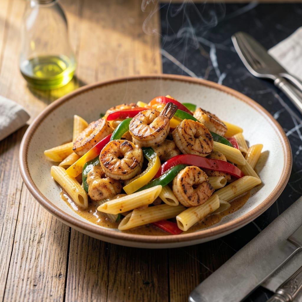 Rasta Pasta Recipe With Shrimp: Jerk-Spiced Creamy Caribbean Fusion Rasta Pasta Recipe With Shrimp: Jerk-Spiced Creamy Caribbean Fusion