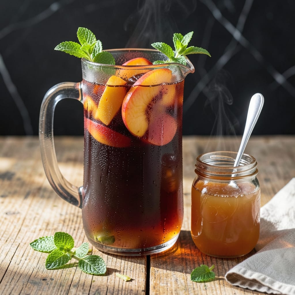 Peach Iced Tea Recipe With Peach Syrup: Refreshing Summer Sipper