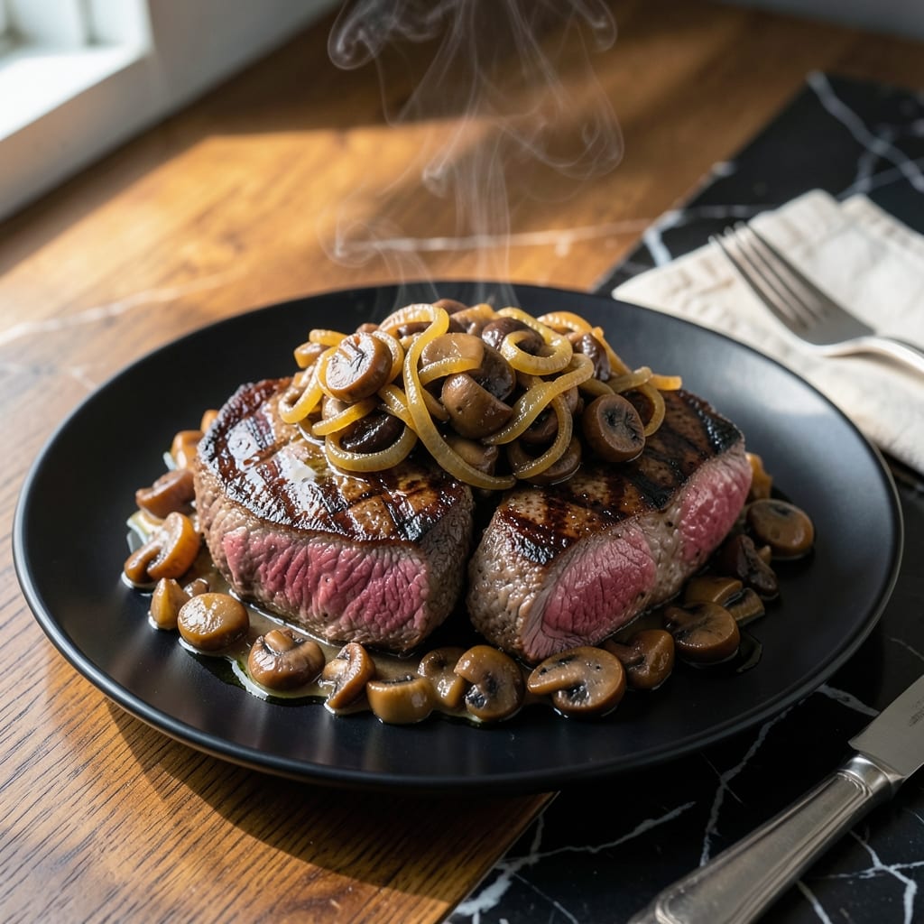 Mushroom and Onion Recipe for Steak: Sautéed Topping for Perfect Bites Mushroom and Onion Recipe for Steak: Sautéed Topping for Perfect Bites