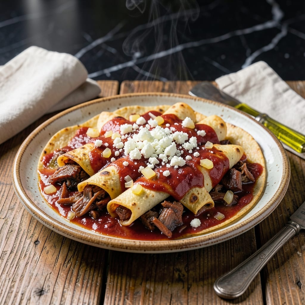 Pork Enchilada Recipe Red Sauce: Smothered in Spiced Tomato Goodness