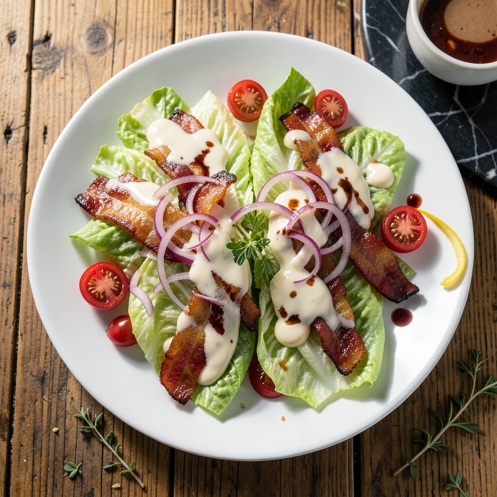 Wedge Salad Recipe Without Blue Cheese: Crisp Lettuce with Tangy Dressing