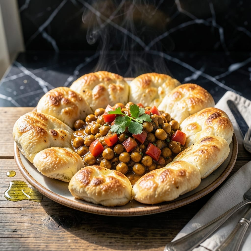 Recipe for Chana Bhatura: Crispy Flatbread With Spiced Chickpea Curry Recipe for Chana Bhatura: Crispy Flatbread With Spiced Chickpea Curry