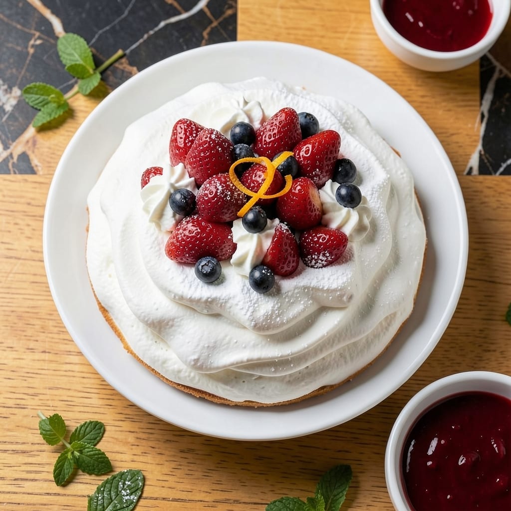 Pavlova Recipe Using 6 Eggs: Cloud-Like Meringue With Fresh Berries