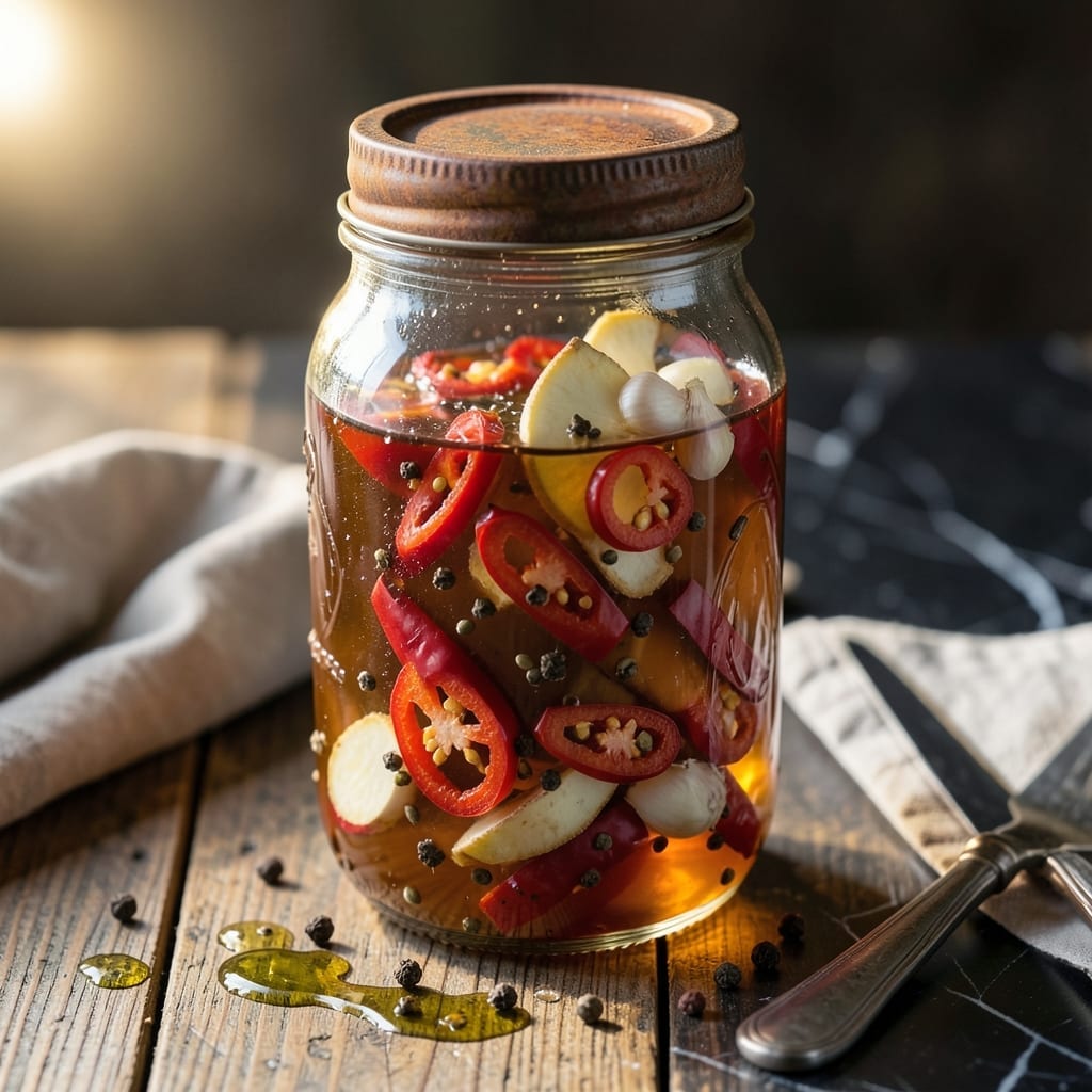 Amish Firewater Recipe: Spicy Vinegar-Based Comfort in a Jar Amish Firewater Recipe: Spicy Vinegar-Based Comfort in a Jar