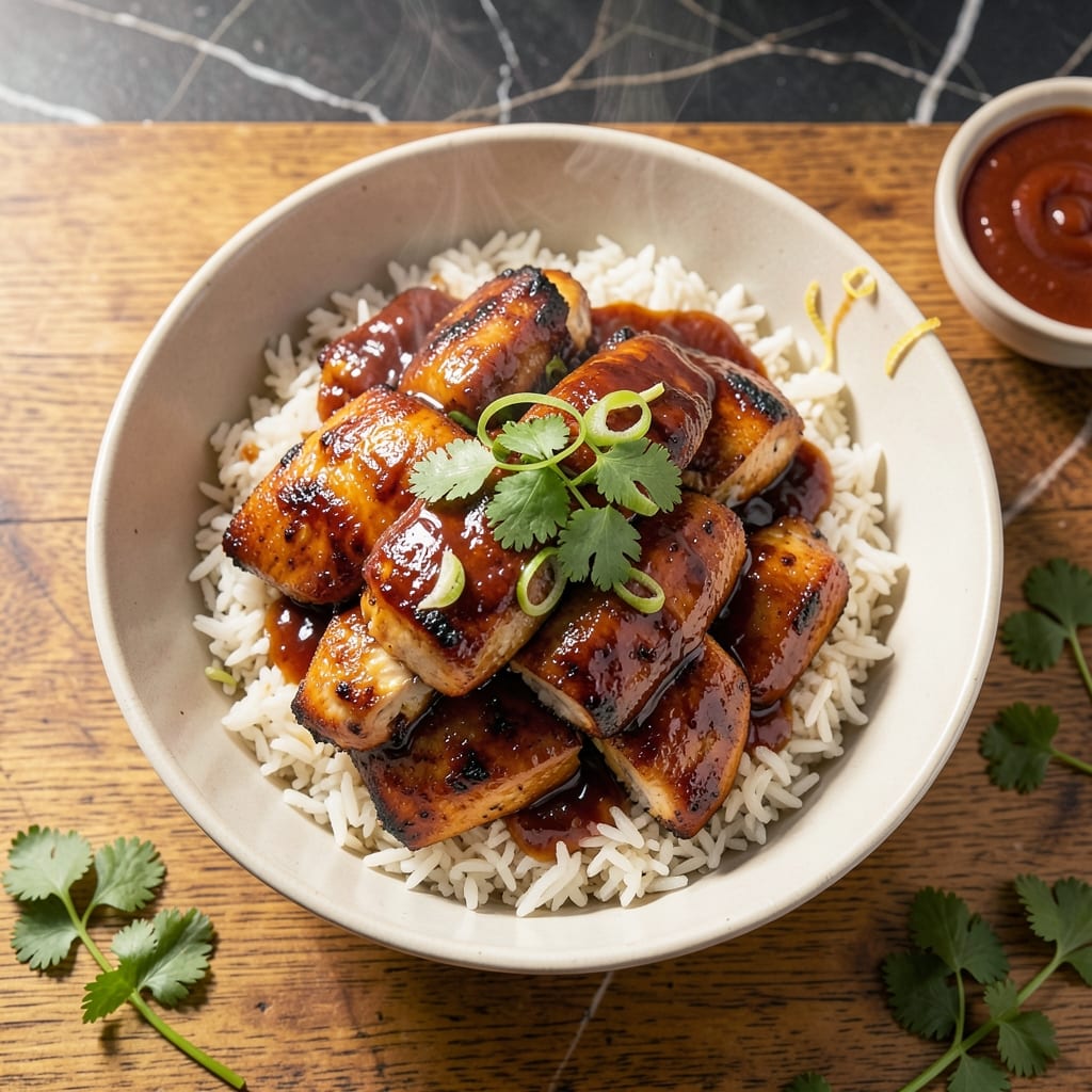 BBQ Chicken Bowl Recipe Rice: Smoky Sweetness Over Fluffy Grains