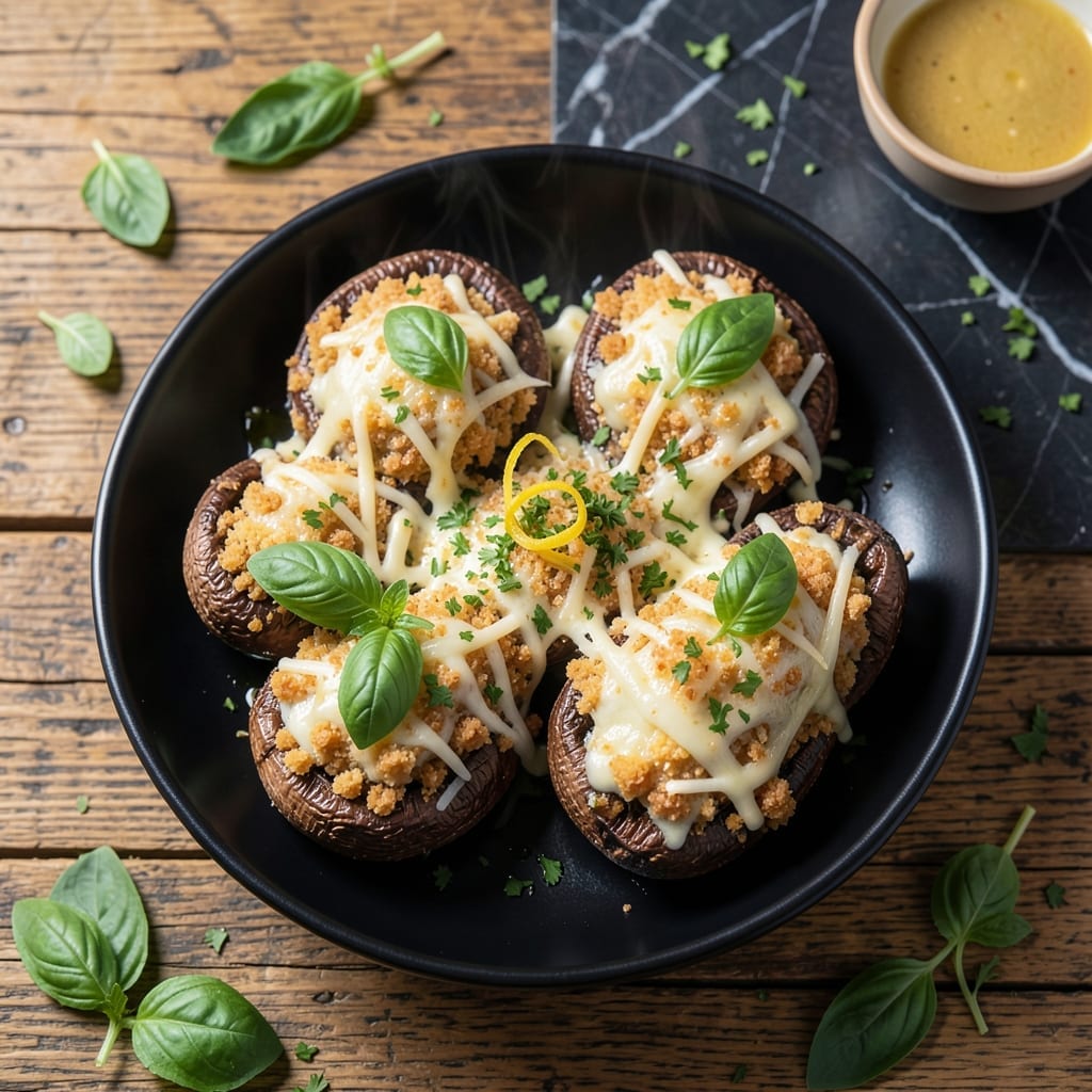 Stuffed Portobello Recipe: Earthy Mushrooms with Herb-Cheese Filling Stuffed Portobello Recipe: Earthy Mushrooms with Herb-Cheese Filling
