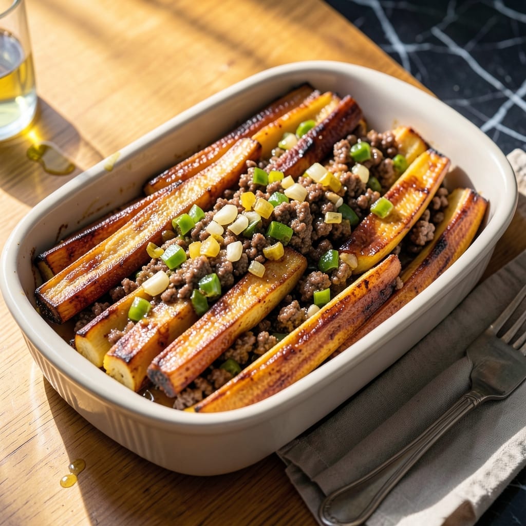 Pastelon Recipe Puerto Rican Style: Sweet Plantain Lasagna with Picadillo Pastelon Recipe Puerto Rican Style: Sweet Plantain Lasagna with Picadillo