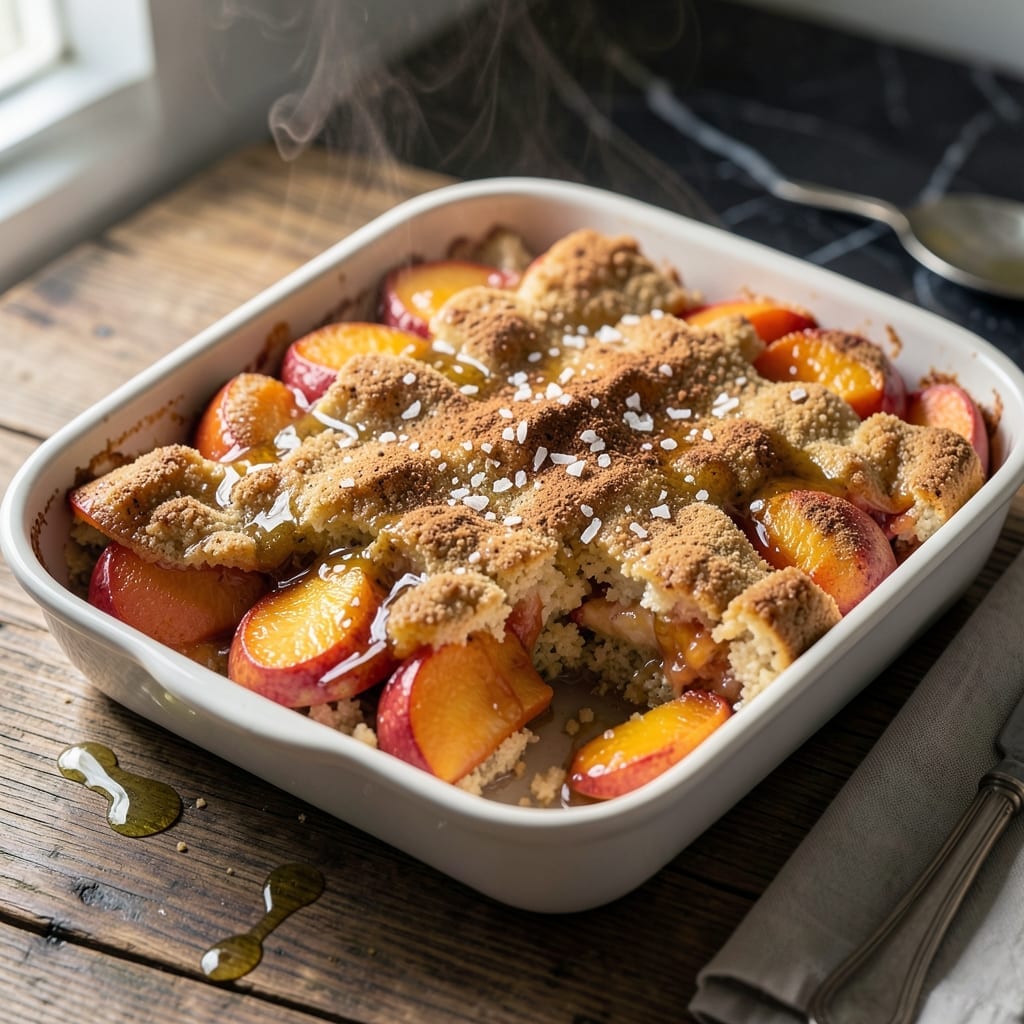 Peach Cobbler Recipe Gluten Free Vegan: Warm Spiced Filling with Crumbly Top Peach Cobbler Recipe Gluten Free Vegan: Warm Spiced Filling with Crumbly Top