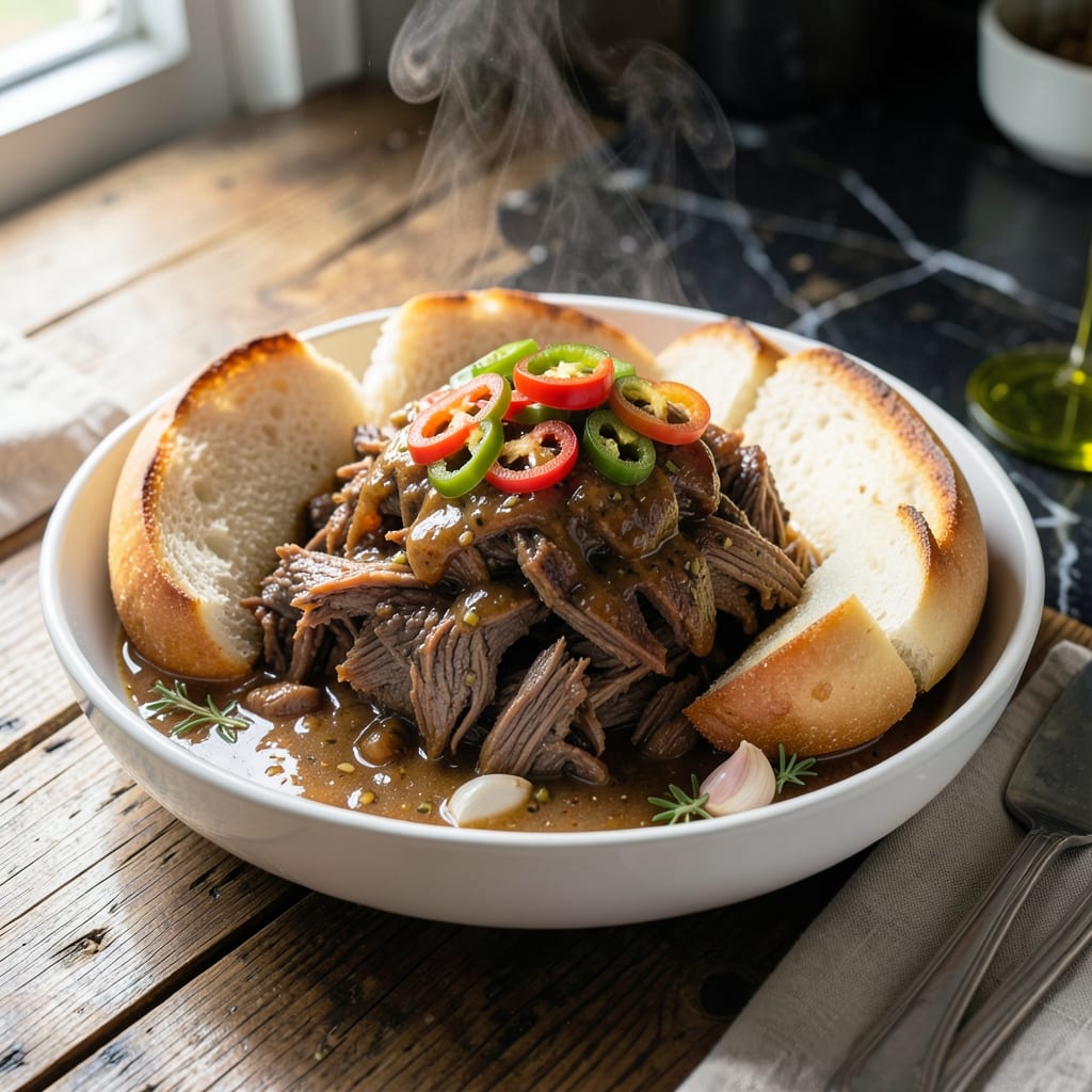 Portillo's Italian Beef Recipe Slow Cooker: Chicago-Style Sandwich Perfection Portillo's Italian Beef Recipe Slow Cooker: Chicago-Style Sandwich Perfection