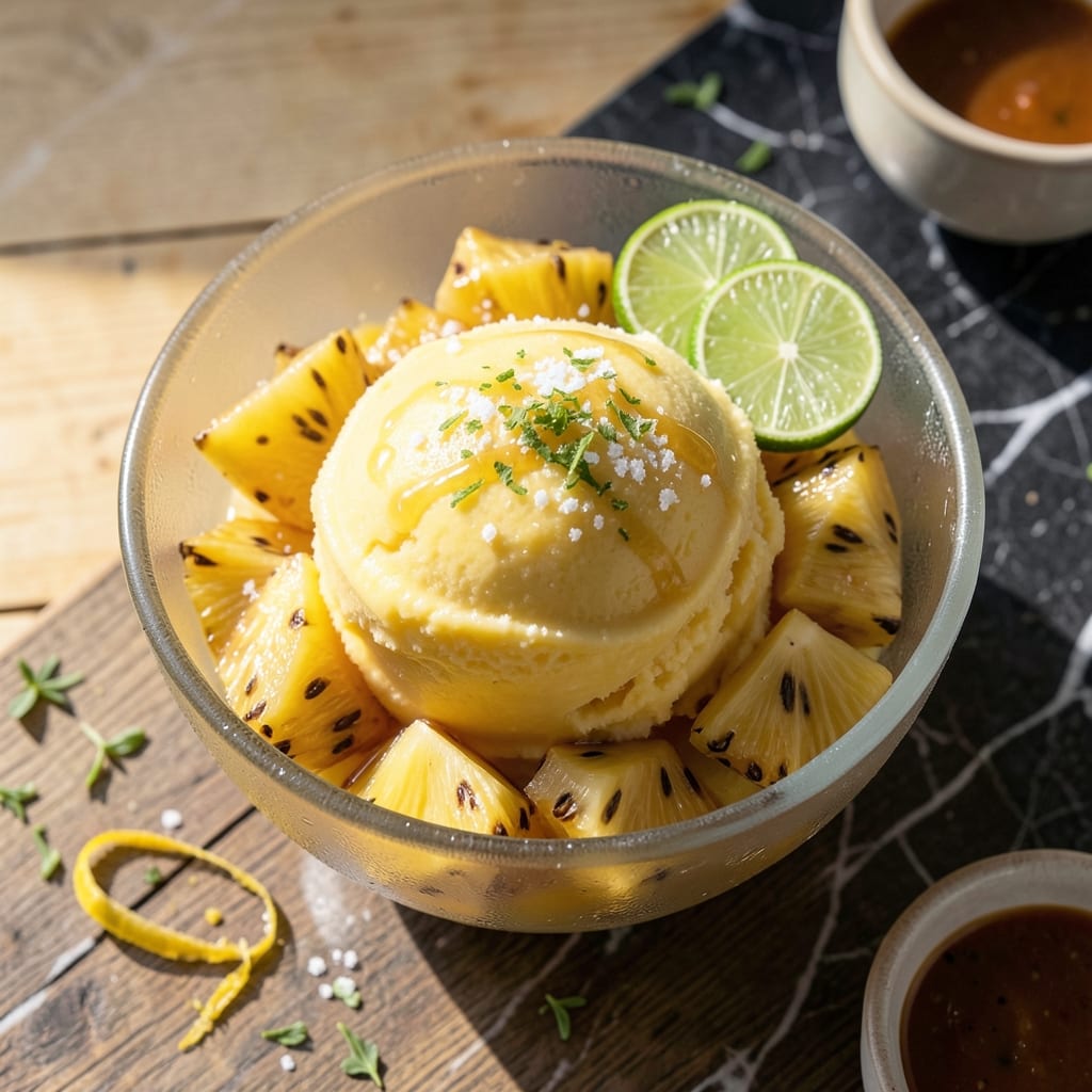 Pineapple Sorbet Recipe for Ice Cream Maker: Refreshing Tropical Swirl