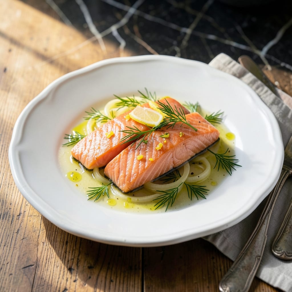 Poached Salmon Recipe Jamie Oliver: Silky Texture With Lemon and Dill Poached Salmon Recipe Jamie Oliver: Silky Texture With Lemon and Dill