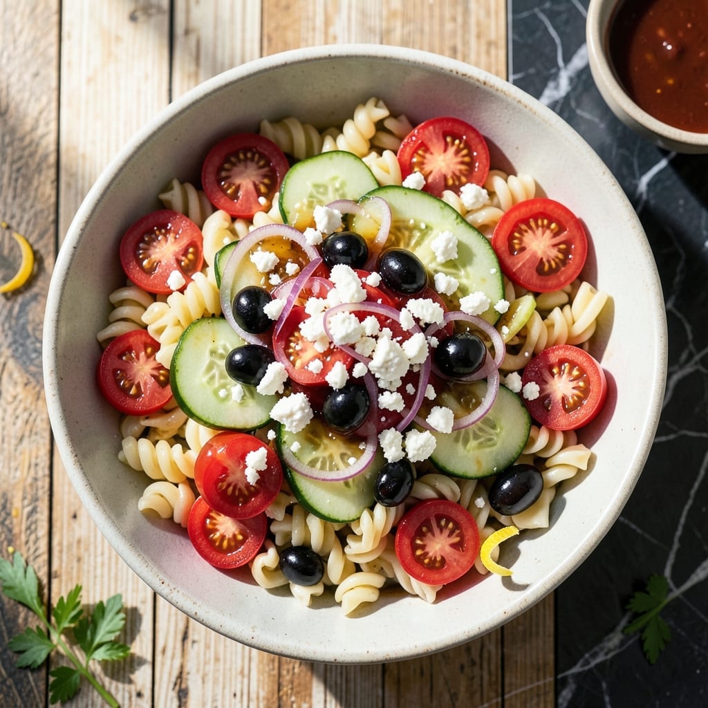 Pasta Salad Recipe With Red Wine Vinegar: Zesty Mediterranean In Every Bite Pasta Salad Recipe With Red Wine Vinegar: Zesty Mediterranean In Every Bite