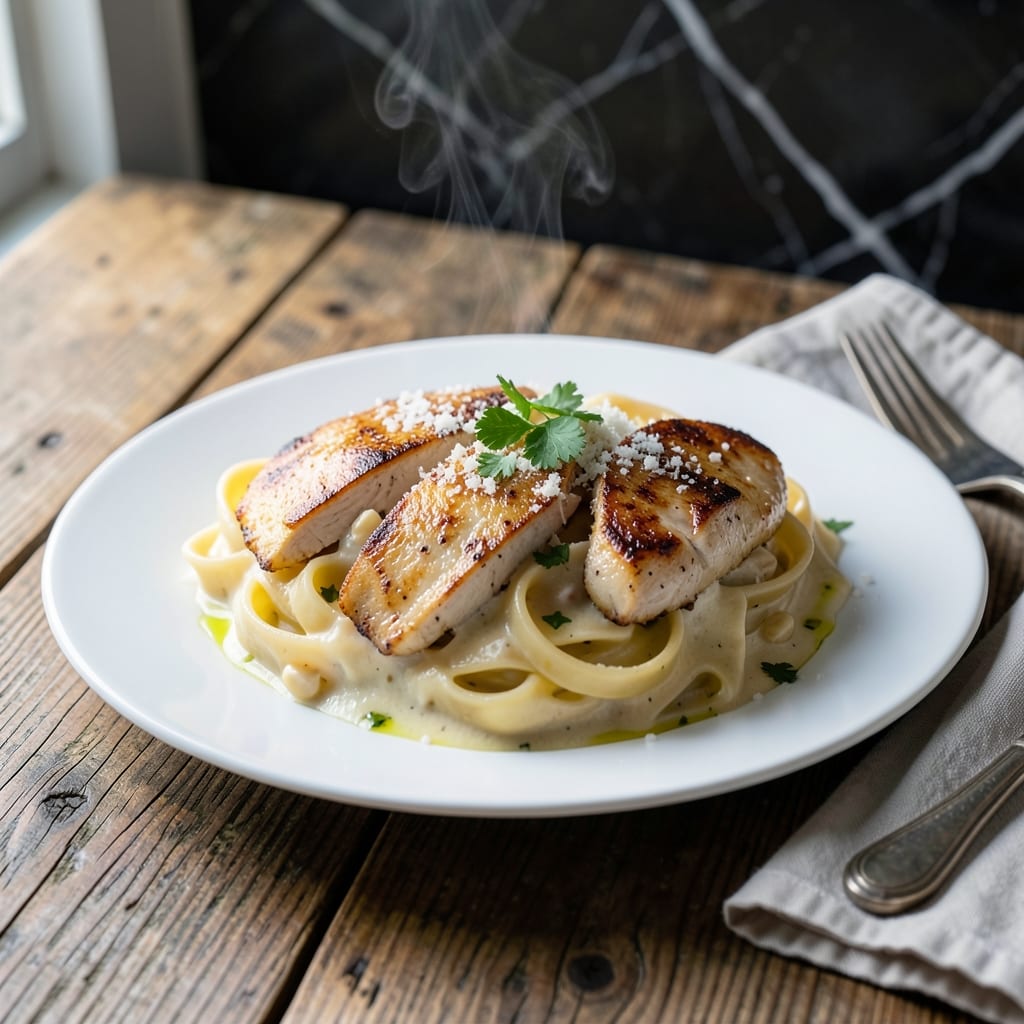 Chicken Alfredo Recipe for 2: Romantic Creamy Pasta Night
