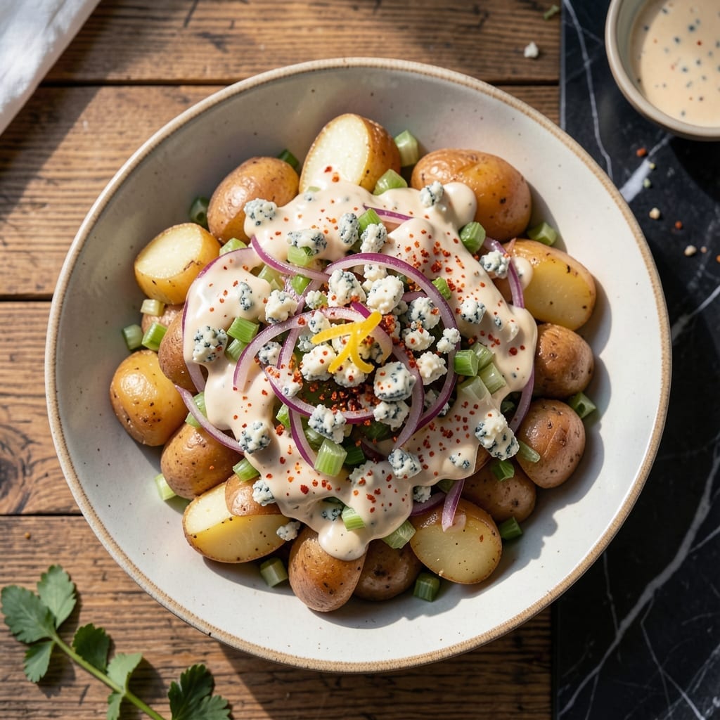 Red Hot and Blue Potato Salad Recipe: Bold BBQ Twist on a Classic Side