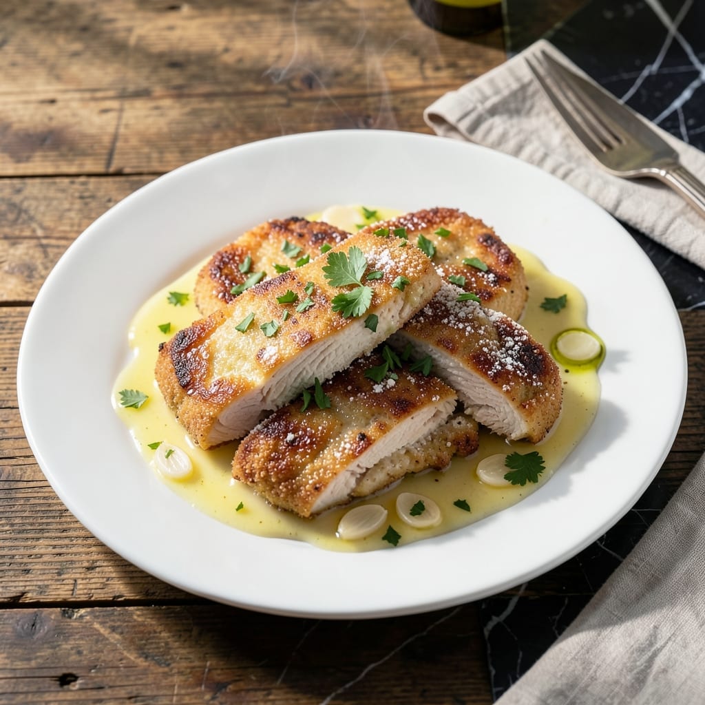 Easy Chicken Francese Recipe Without Wine: Lemon-Butter Sauce With Crispy Cutlets