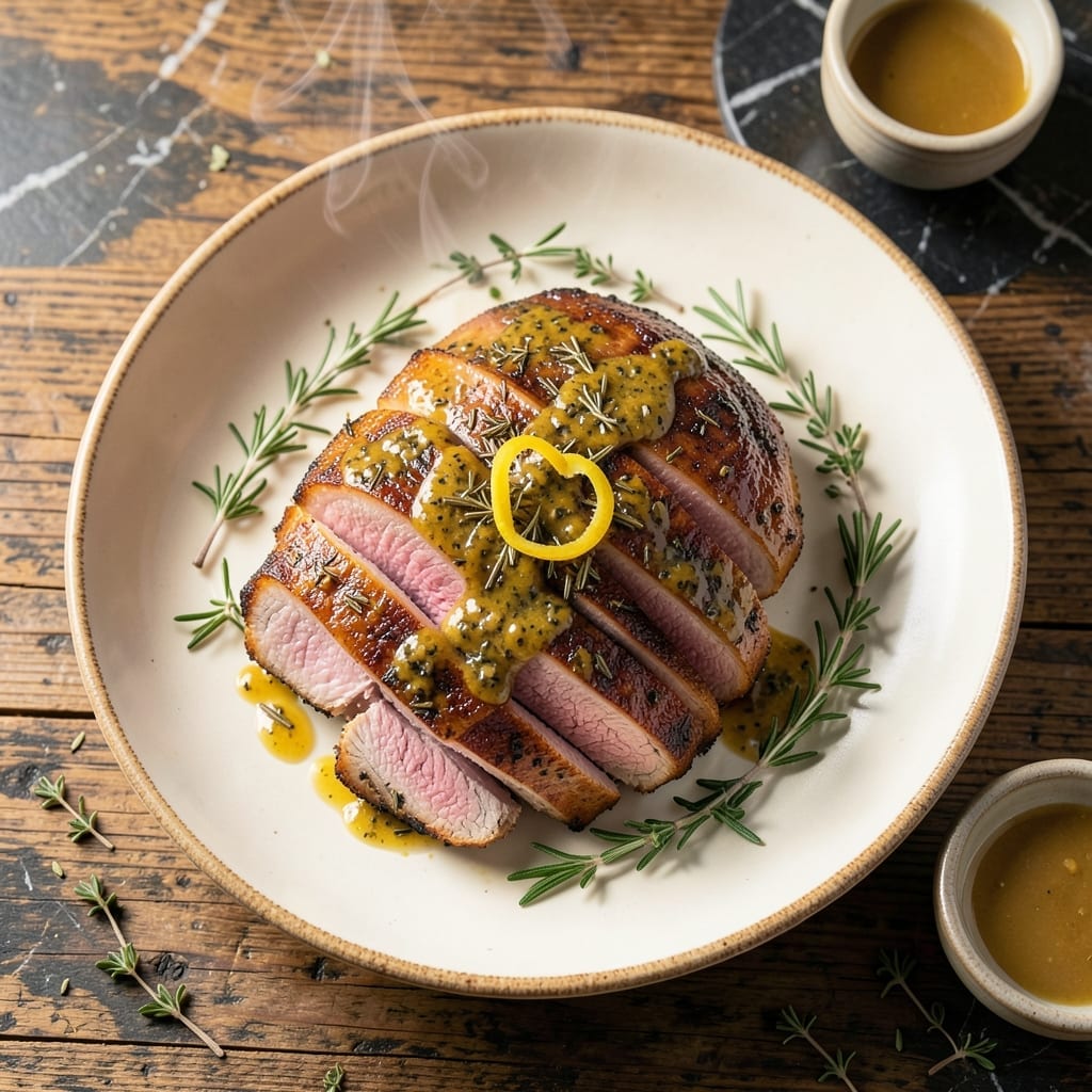 Pork Loin Roast Recipe With Dijon Mustard: Herb-Crusted Succulence With Bold Glaze