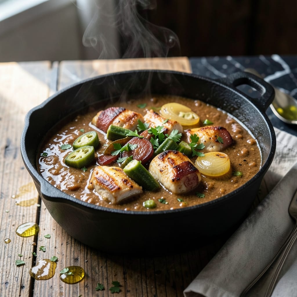 Gumbo Recipe With Okra: Traditional Louisiana Roux-Based Stew Gumbo Recipe With Okra: Traditional Louisiana Roux-Based Stew