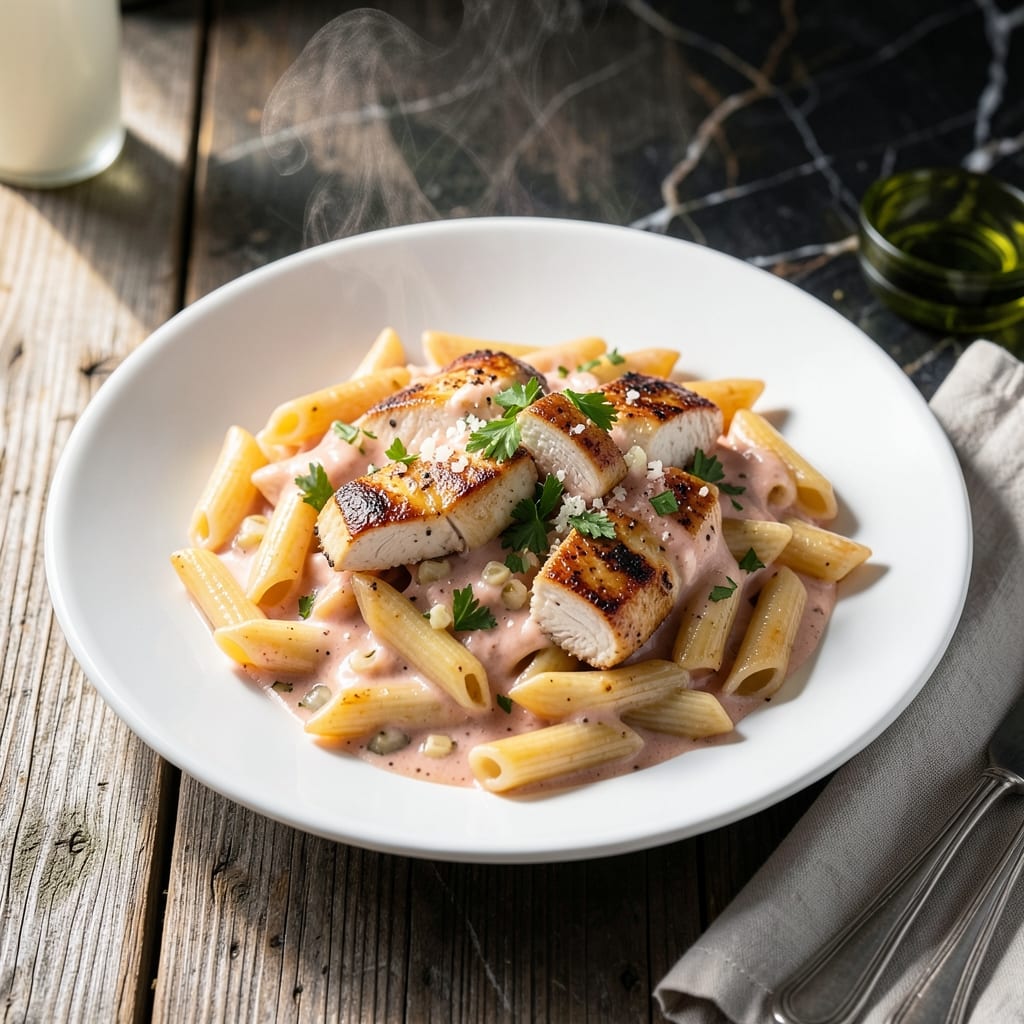 Penne Vodka Recipe With Chicken: Silky Sauce Clinging to Every Bite Penne Vodka Recipe With Chicken: Silky Sauce Clinging to Every Bite