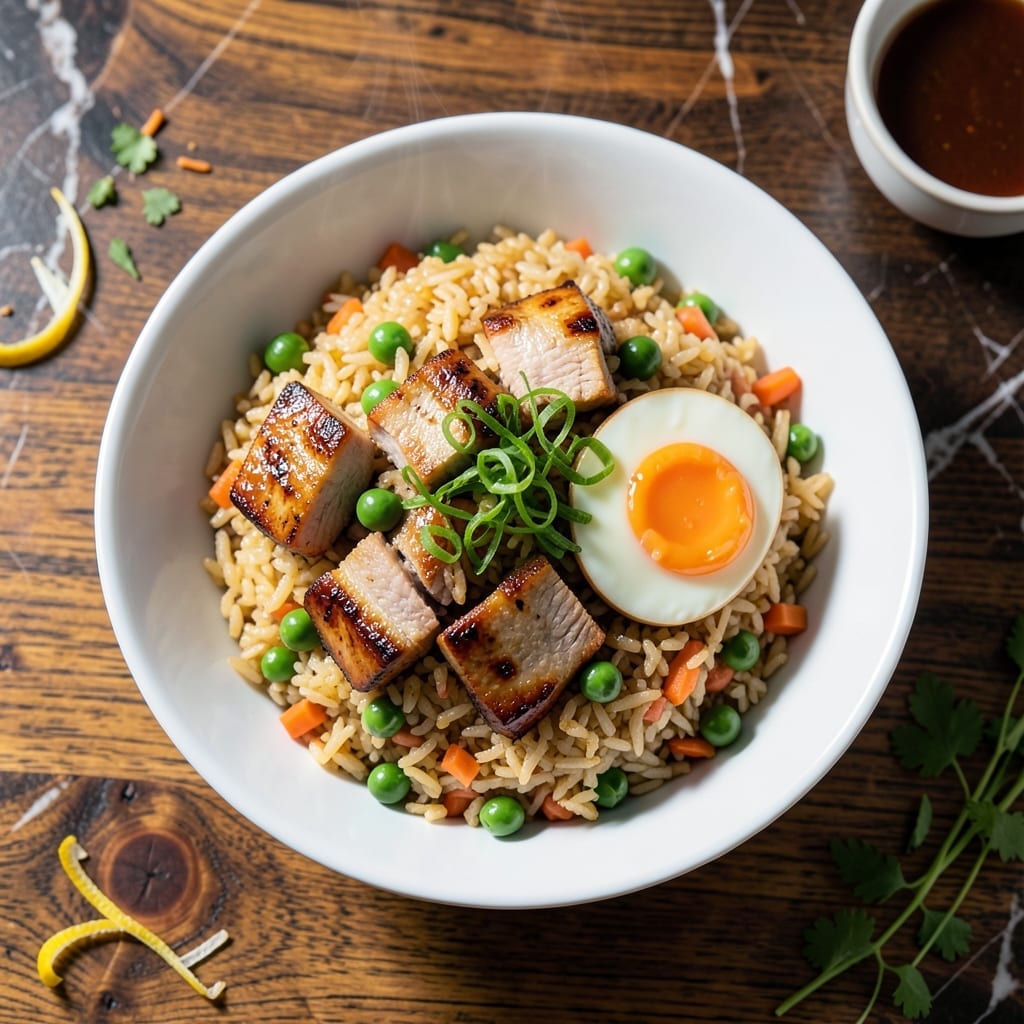 Recipe For Chinese Pork Fried Rice: Wok-Seared Savory Bites With Egg