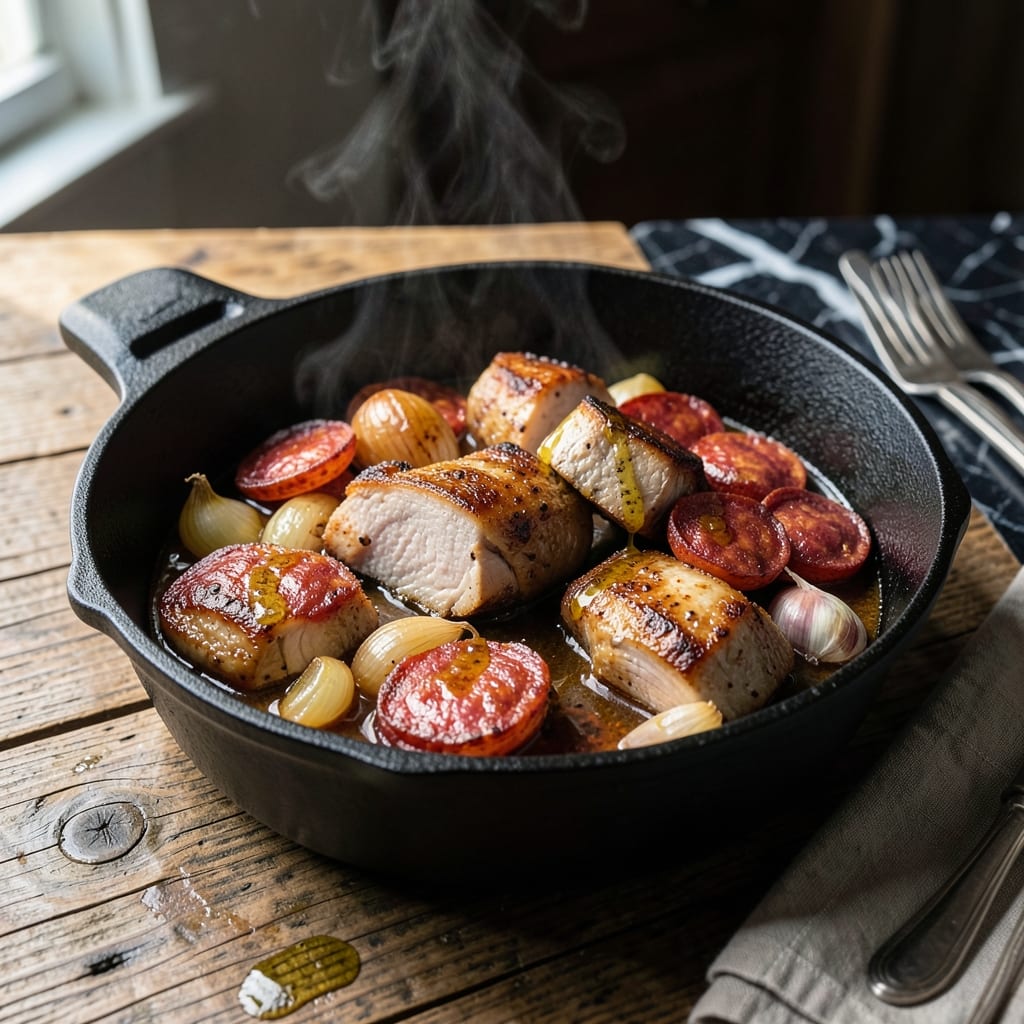 Jamie Oliver's Pork and Chorizo Recipe: Spanish-Infused Hearty Feast