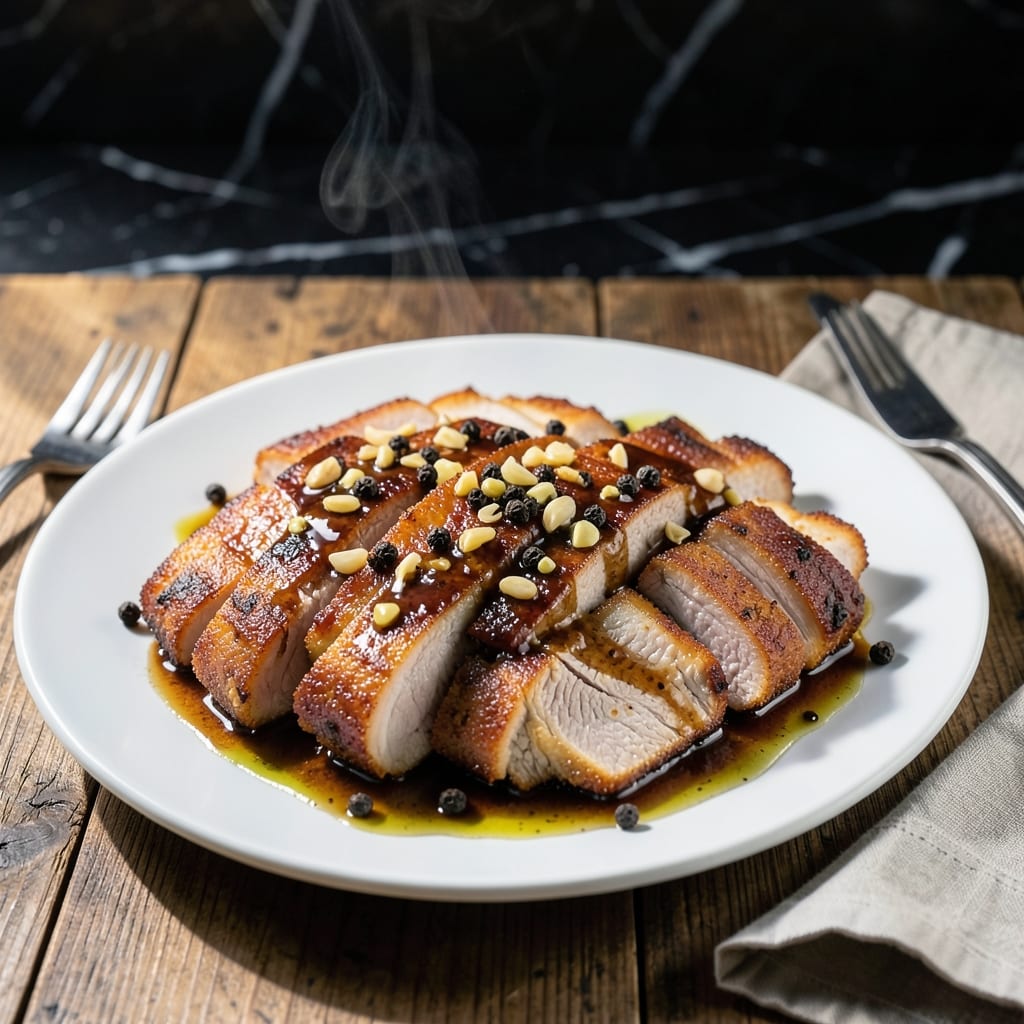 Pork Liempo Recipe With Sauce: Crispy Belly in Rich Garlic-Vinegar Glaze