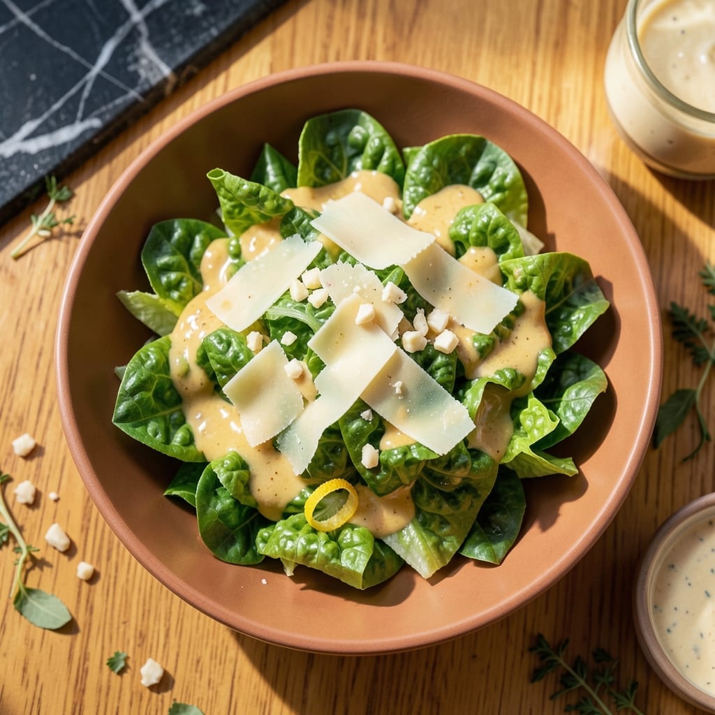 Caesar Salad Recipe No Anchovies: Creamy Parmesan Dressing Without the Fish
