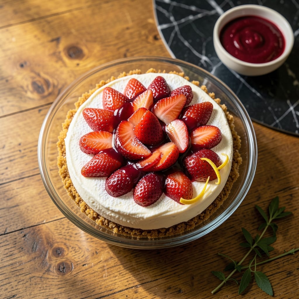 Philadelphia Strawberry Cheesecake Recipe Easy: No-Bake Creamy Dream with Fresh Berries