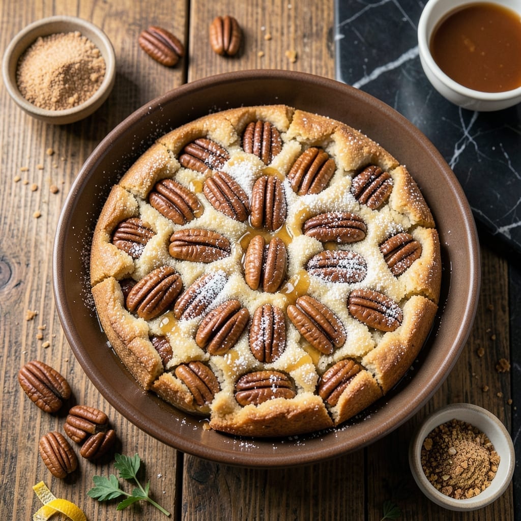 Pecan Pie Cobbler Recipe Ingredients: Gooey Caramel Pecan Layers