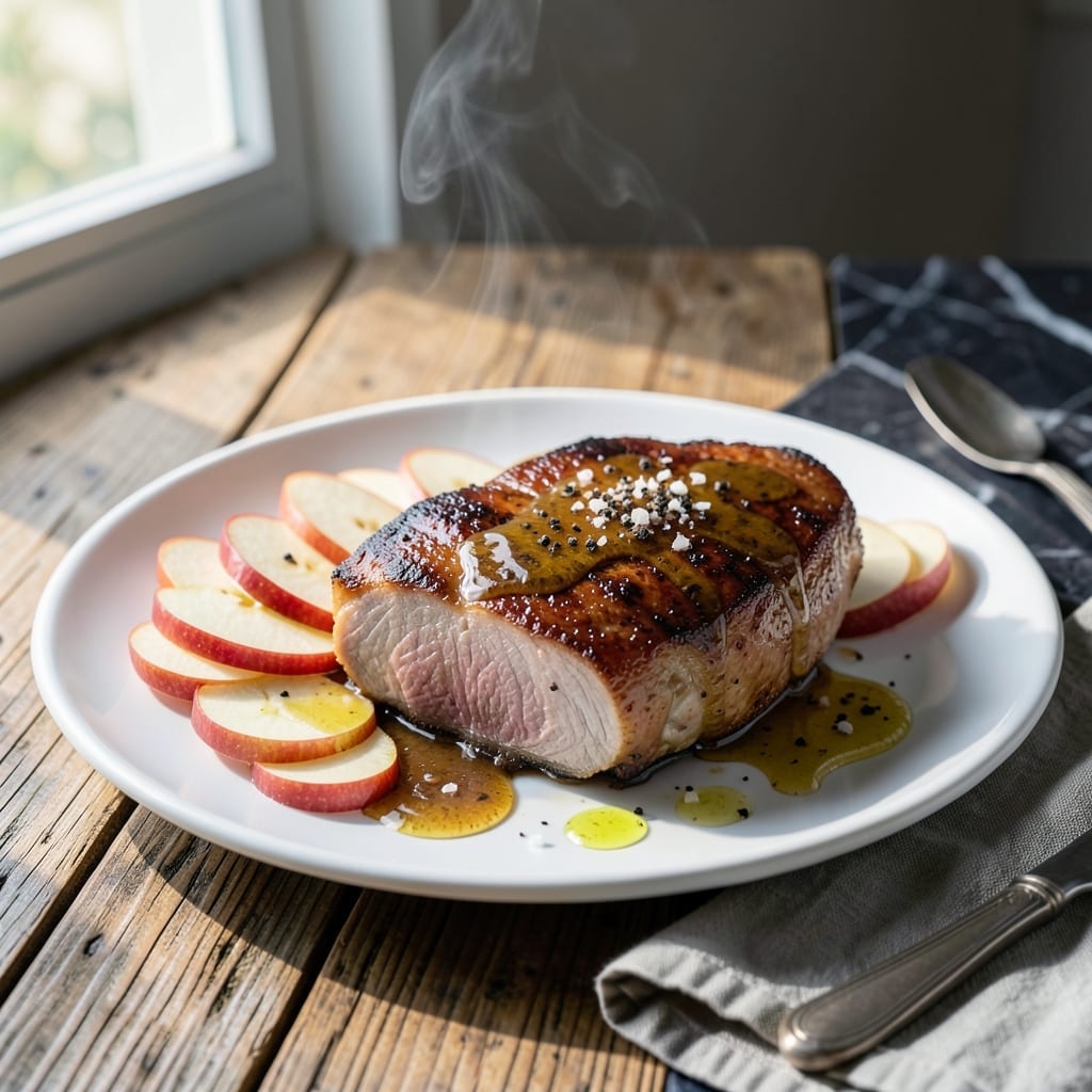 Pork Tenderloin Recipe With Apple Juice: Oven-Roasted With Caramelized Apples Pork Tenderloin Recipe With Apple Juice: Oven-Roasted With Caramelized Apples