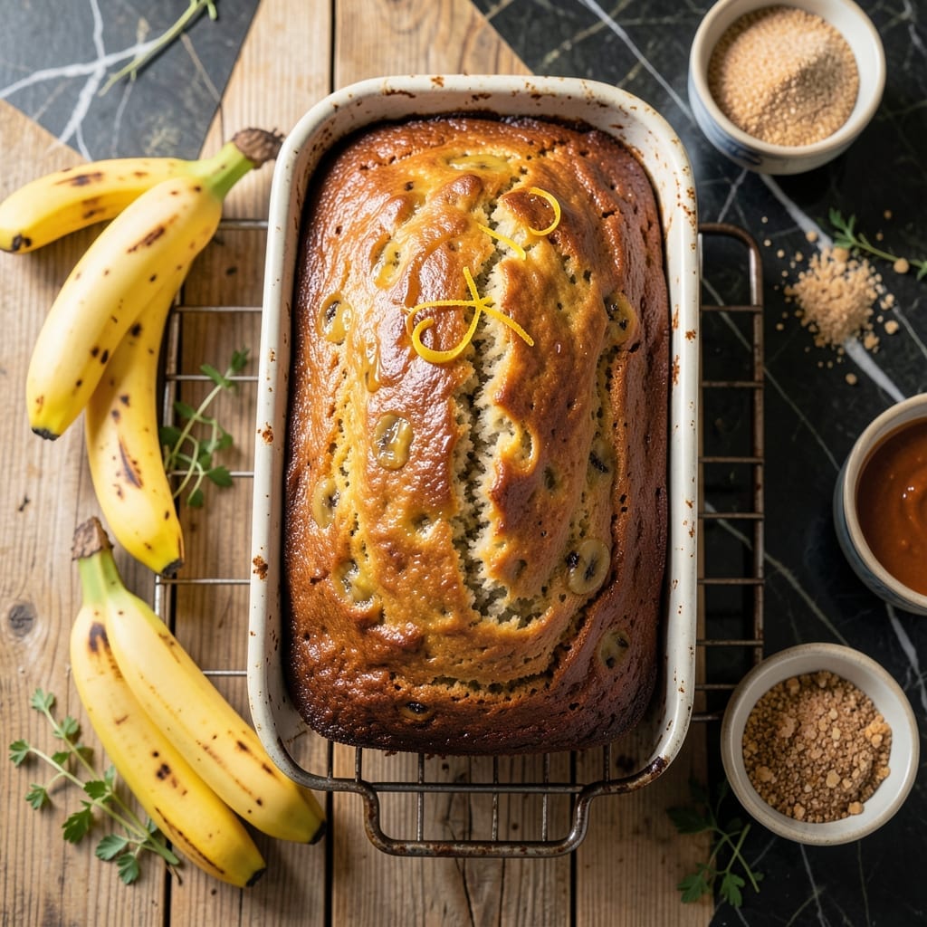 Banana Bread Recipe for 9x5 Pan: Moist Crumb with Cinnamon Swirl