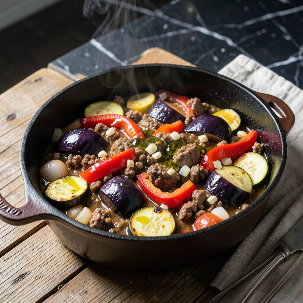 Ratatouille Recipe With Meat: Provençal Stew With Hearty Ground Beef Ratatouille Recipe With Meat: Provençal Stew With Hearty Ground Beef
