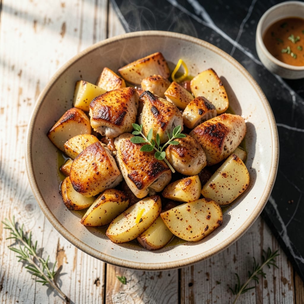Leftover Chicken and Potatoes Recipe: Crispy Roasted One-Pan Meal Leftover Chicken and Potatoes Recipe: Crispy Roasted One-Pan Meal