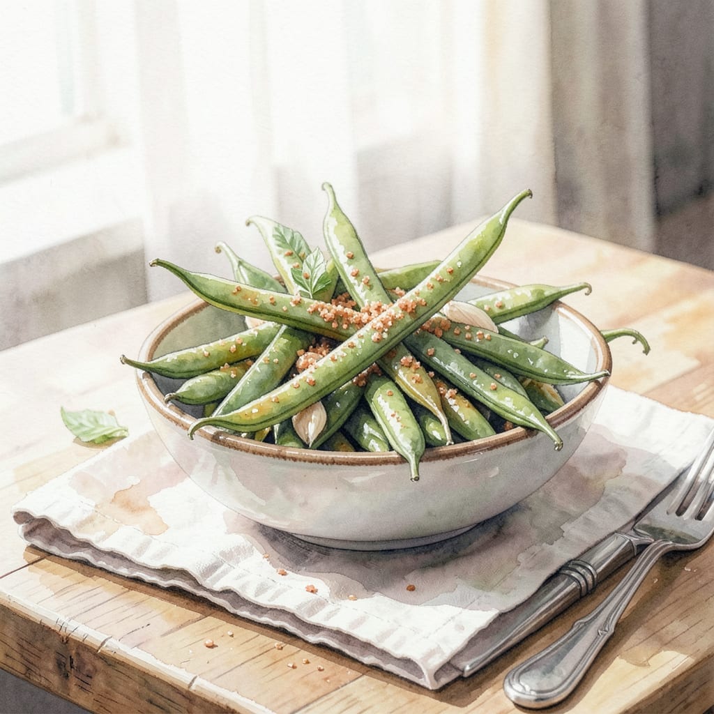 Recipe For Crispy Green Beans: Blistered With Garlic and Parmesan