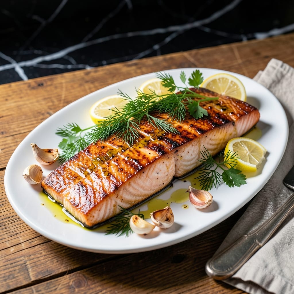 Side of Salmon Recipe Kosher: Lemon-Herb Glazed and Flaky