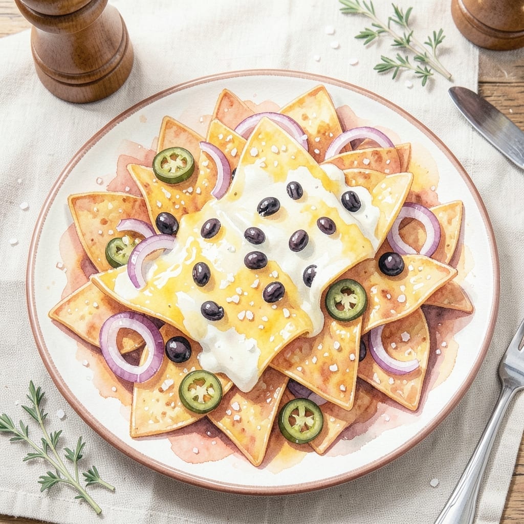 Recipe for Baked Nachos: Loaded Layers of Cheesy Crunch Recipe for Baked Nachos: Loaded Layers of Cheesy Crunch