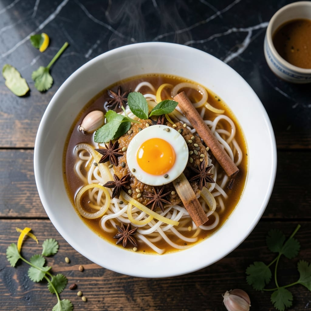 Pho Recipe With Egg: Vietnamese Breakfast Bowl With Runny Yolks Pho Recipe With Egg: Vietnamese Breakfast Bowl With Runny Yolks