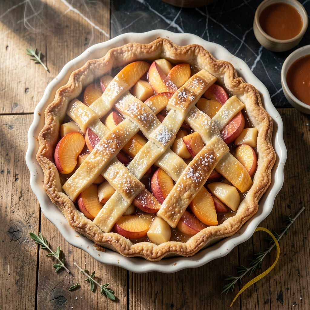 Peach Apple Pie Recipe From Scratch: Buttery Crust With Double Fruit Filling Peach Apple Pie Recipe From Scratch: Buttery Crust With Double Fruit Filling