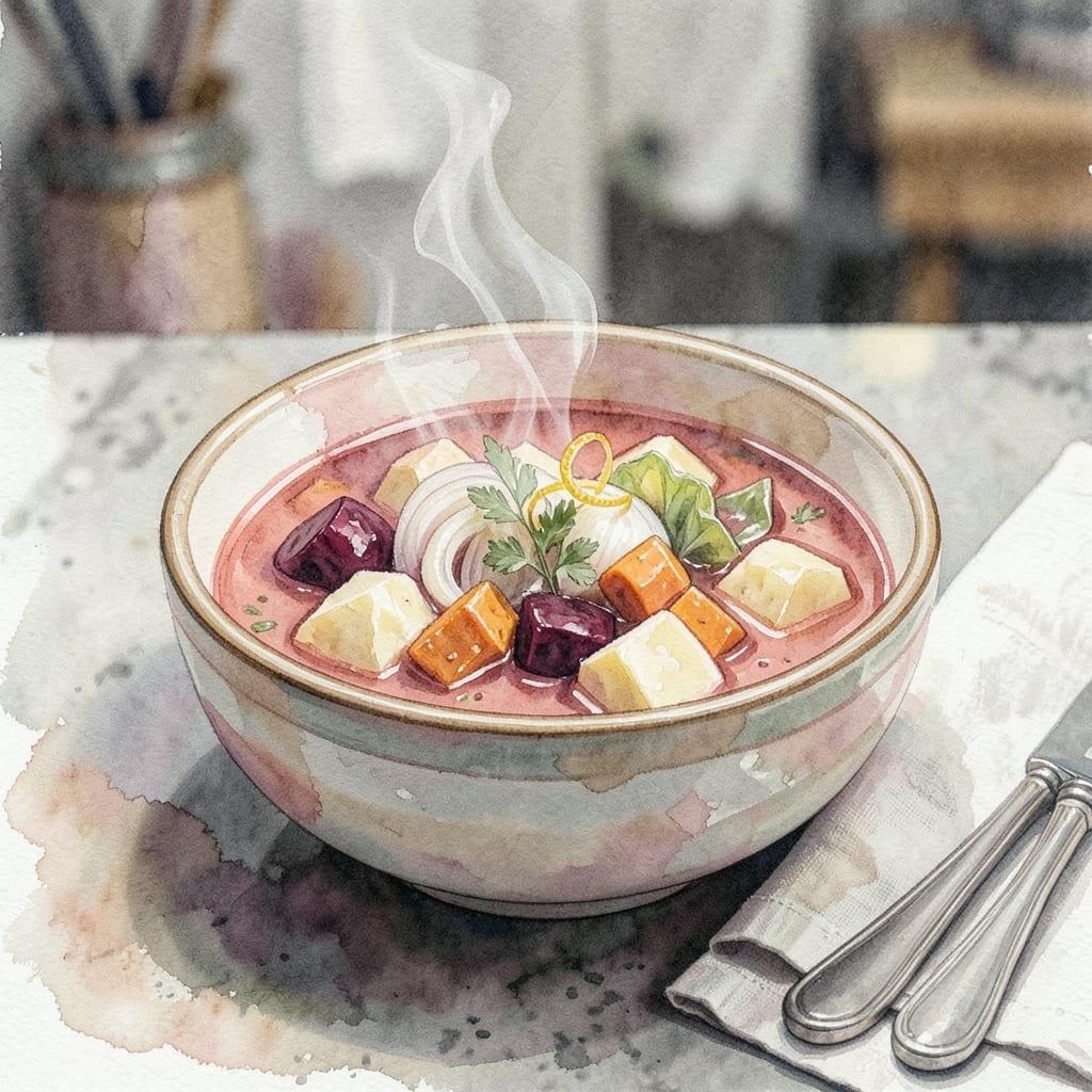 Recipe For Borscht Ukrainian: Hearty Beet and Cabbage Stew